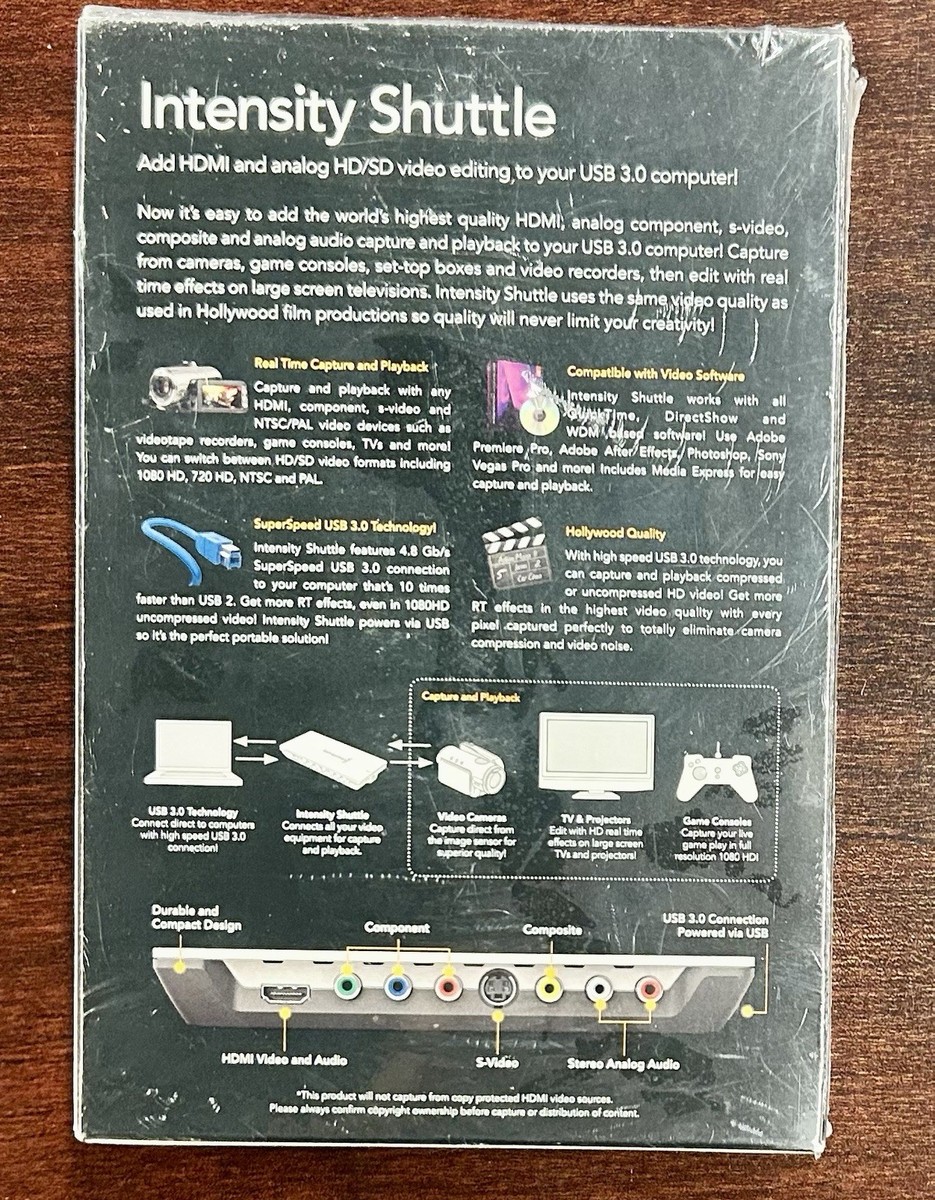 Intensity Shuttle Blackmagic Design Capture Card for USB 3.0