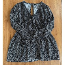 Wild Fable V-neck Black and White Floral Dress, Size S