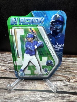 2025 Bowman Draft Zyhir Hope In Action Green Chrome Refractor /99 BIA-11 (RC)