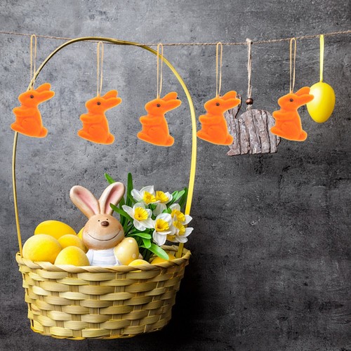 10 Pcs Rabbit Egg Ornaments Bunny Theme Birthday Decorations Hanging - Picture 12 of 12