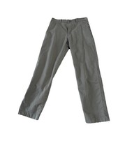Eddie Bauer Men's Chino Pants 33x34 Slate Green Gray 100 Cotton Straight Leg