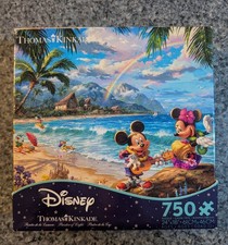 Disney Thomas Kinkade MICKEY AND MINNIE IN HAWAII 750 piece puzzle COMPLETE