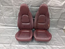 2001-2005 Mazda Miata Mx-5 Oem Red Vinyl Leather Seats Pair 01-05 04nb4374