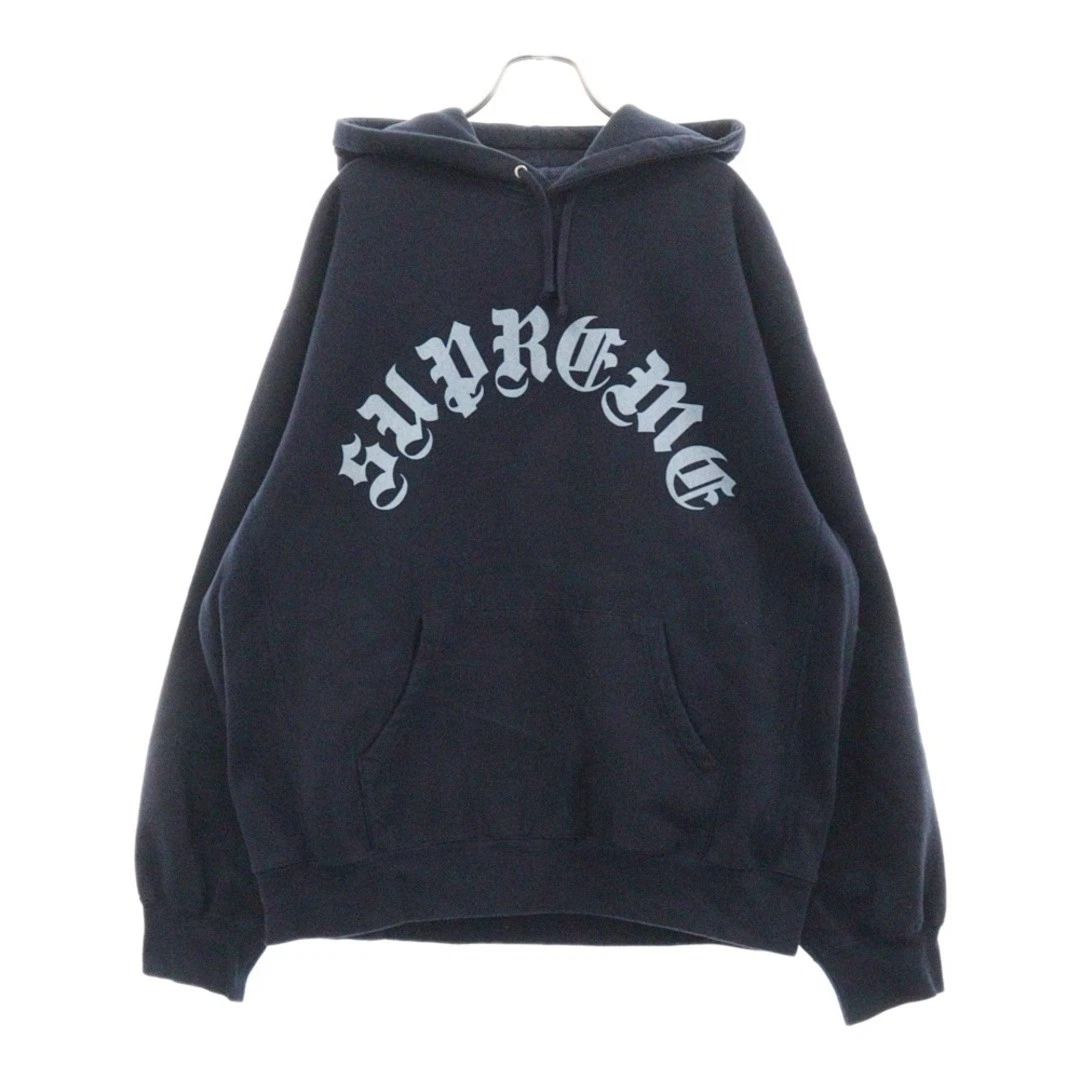 Sweat à capuche imprimé arc SUPREME 24AW logo imprimé pull à capuche bleu marine occasion