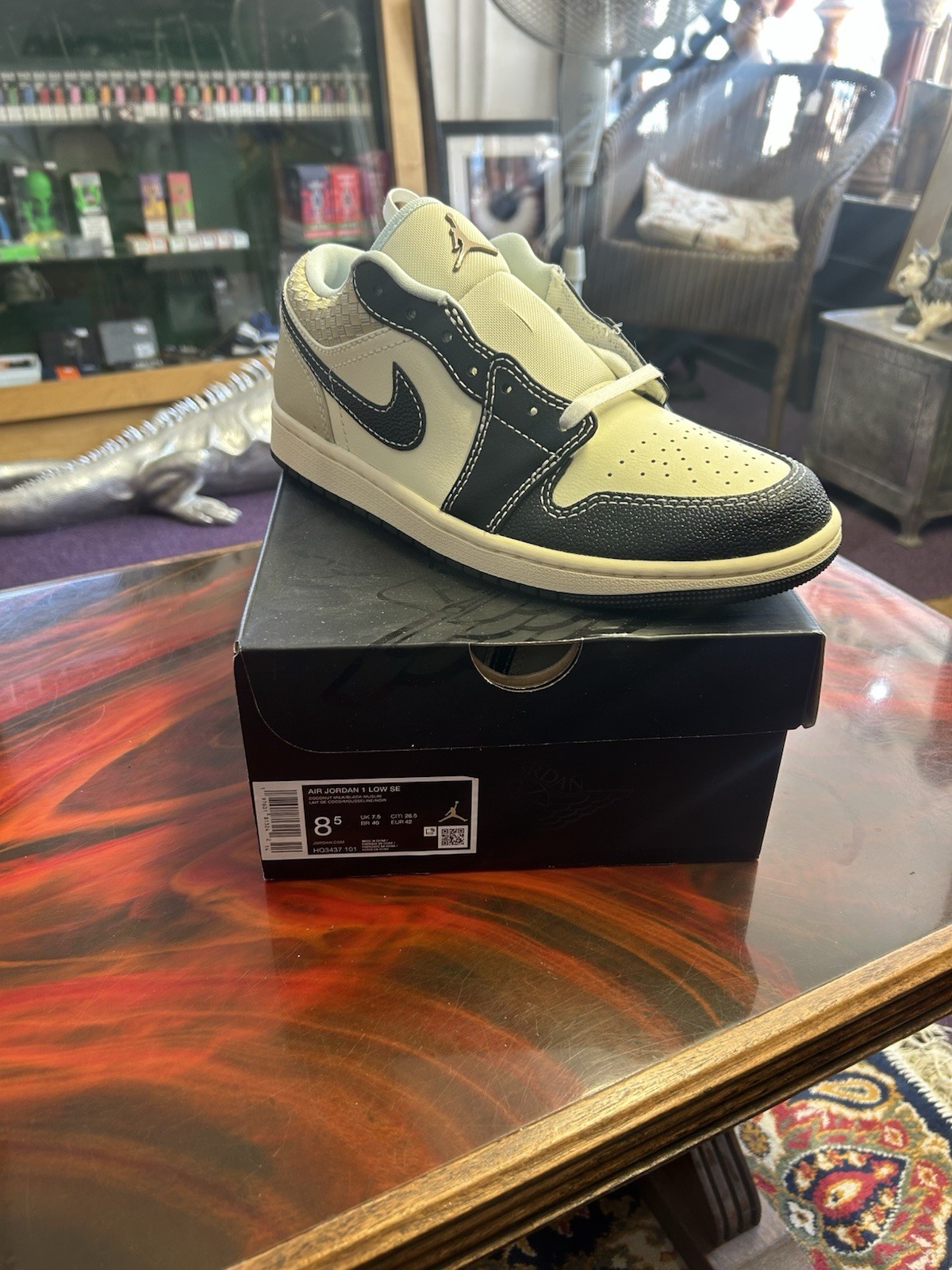 Air Jordan 1 Low SE ‘Coconut Milk/Black-Muslin’ | UK7.5 | RRP-£145