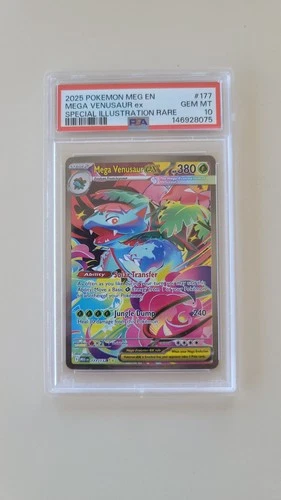 PSA 10 Pokemon Mega Evolution SIR Mega Venusaur EX MEG EN 177/132 GEM MINT!