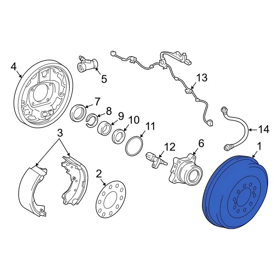 For Toyota Tacoma 2005-2023 Toyota 4243104061 Rear Brake Drum Foto 4 de 4