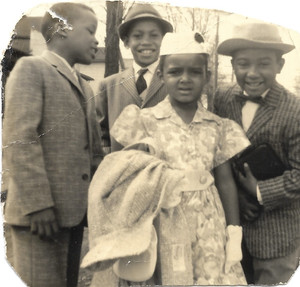 VTG 1960'S AFRICAN AMERICAN PHOTO WELL DRESSED CHILDREN SUNDAY BEST MANSFIELD OH