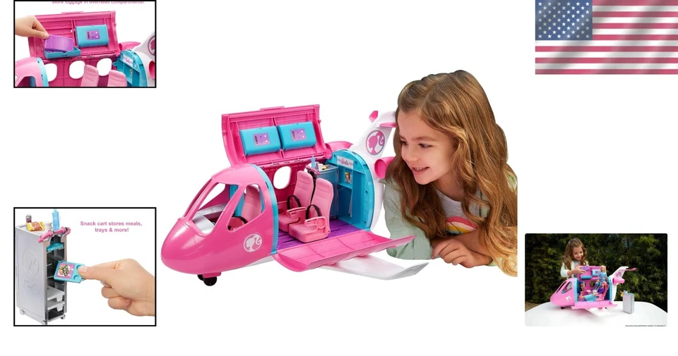 Encantador Juego Barbie Dreamplane con Cachorro y 15+ Accesorios para Divertidas Aventuras Foto 2 de 4
