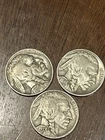 1935-1937 Buffalo Nickel - 5C - US Five Cent Coin - 5 Cents - 3 Coin Lot
