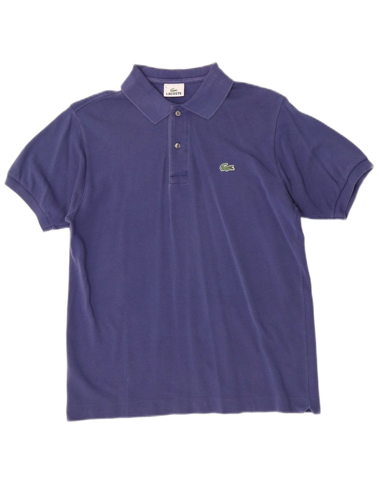 Lacoste Mens Polo Shirt Size 3 Medium Navy Blue Cotton CU09