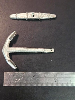 Ship Model Fittings Parts White Metal 50mm x 48mm Anchor