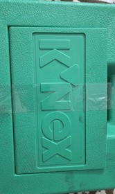Full K'NEX  Green Box Hard Carrying Case 90's Filled w/ Vintage Knex Some Sealed