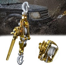 Come Along 2 Ton Cable Winch Puller Heavy Duty Hand Puller 4400LB with 2 Hooks