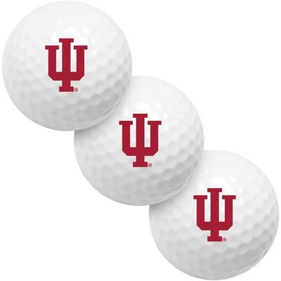 LinksWalker Indiana Hoosiers 3 Golf Ball Gift Pack Regulation Size White 