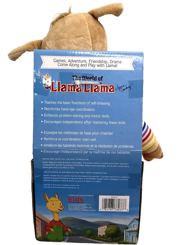 NIB Llama Llama Learn To Dress Colors Preschool 16" Plush Kids Preferred 2019 #A - Image 3 of 4