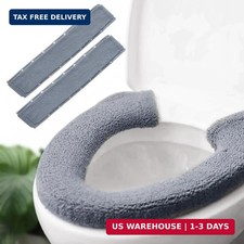 2pcs Toilet-seat Cover Warmer Cushion - Toilet seat Cover Pads Plush Warm Thick