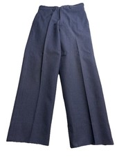 Vintage 1951 Virgin Wool Pants Korean War US Air Force Blue Serge Trousers 28x28