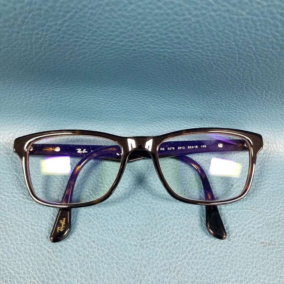 Ray Ban RB 5279 2012 Square Tortoise Brown Glasses w/ Case 53-18-145 - Image 2 of 4