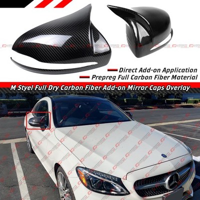 FOR 17-21 MERCEDES C/E/S/GLC/GLB/CLS/GLC M STYLE REAL CARBON FIBER MIRROR COVER
