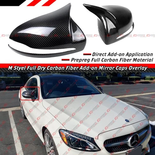 FOR 17-21 MERCEDES C/E/S/GLC/GLB/CLS/GLC M STYLE REAL CARBON FIBER MIRROR COVER