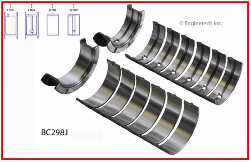 Chevrolet GMC 230 250 6 Cylinder 1963 - 1984 Enginetech Rod And Main Bearings  - Image 4 of 4