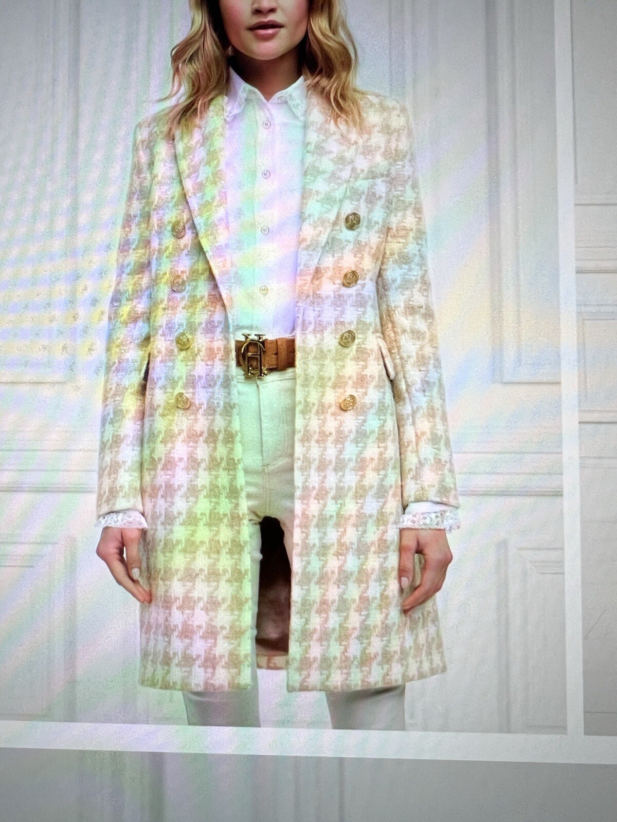 Holland Cooper Houndstooth Coat.   Worn Once. Amazing Quality. 