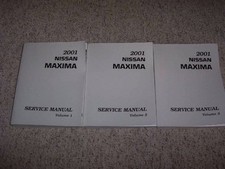 2001 Nissan Maxima Factory Shop Service Repair Manual Set Gxe Se Gle 3.0l V6