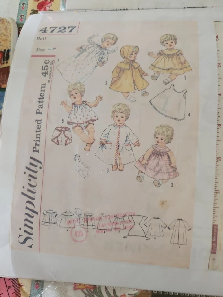 Vintage Lot Of 3 McCall's Printed Patterns With Transfer Dolls Clothes Mix Sizes - Image 2 of 4