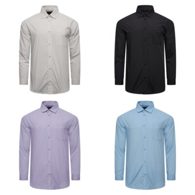 Herren Große Übergröße Langarm Formell Büro Baumwolle Hemd King Size 2XL - 8XL
