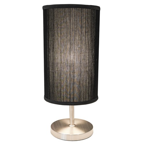 Black Fabric String Shade Table Lamp Bedside Lamp Reading Lamp - Picture 2 of 5