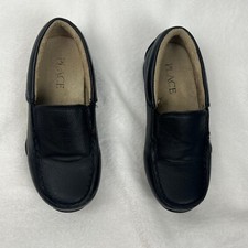 The Children's Place Boys Size 12 Black Slip On Dress Shoes Loafers
