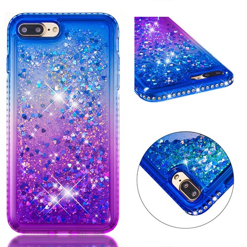 Flüssige dynamische Glitzer Treibsand Handyhülle für iPhone 8/7/6 Plus X/Xs/Xr/Xs Max - Bild 26 von 36