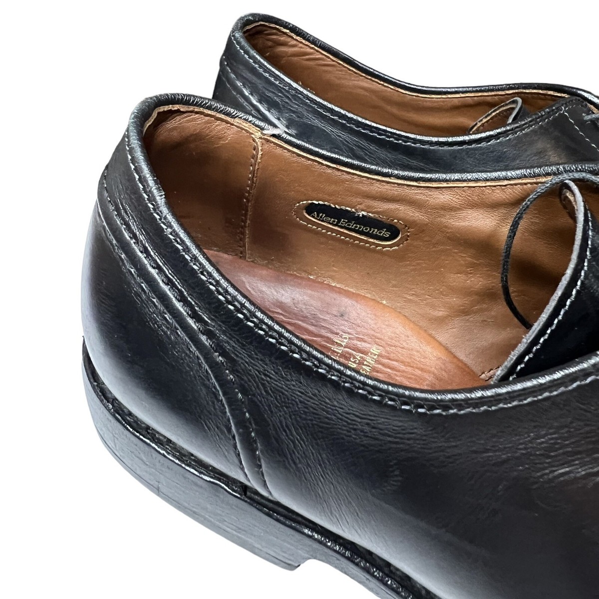 Allen Edmonds Lasalle Black Leather Split Toe Oxford Mens 10 