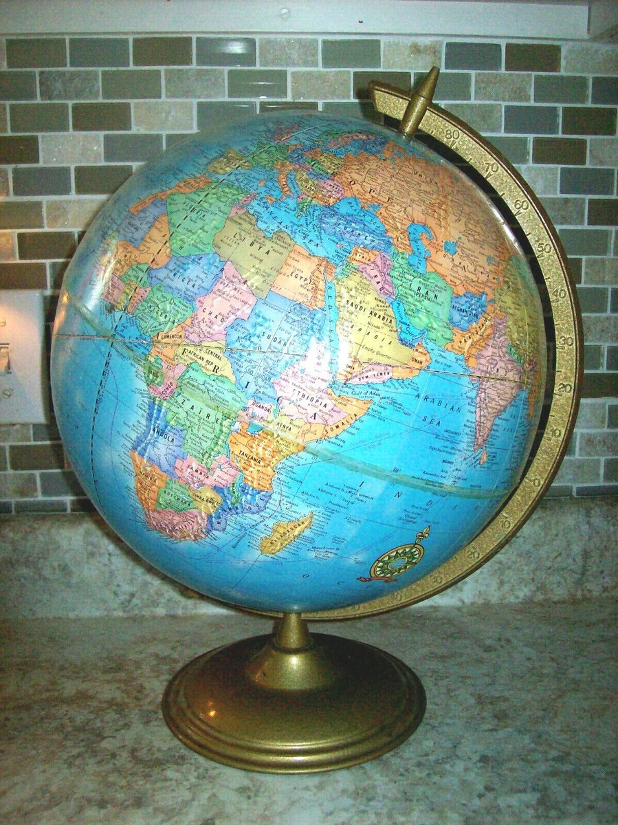 Cram's Imperial World Globe The George F. Cram Co. Vintage