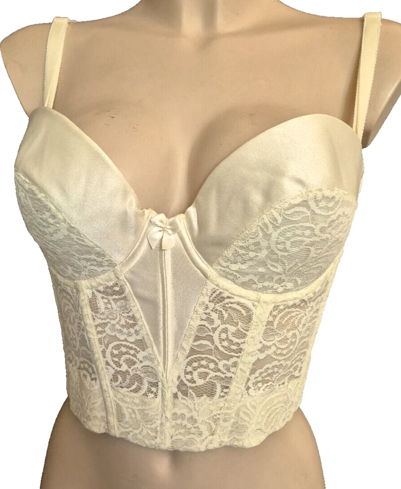 VA BIEN 7272 Braut Bustier Rückenfrei Gr.85C UK38C Wattiert Bügel Korsage - Bild 3 von 4