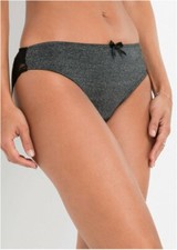 LADIES BODYFLIRT BRAZIILLIAN BRIEF IN BLACK SPARKLE UK SZ 22/24 BNWT