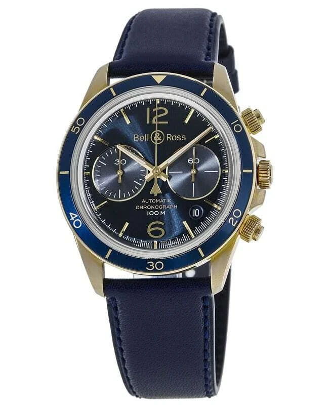 New Bell Ross BR V2 94 Limited Edition Blue Men s Watch BRV294 BLU BR SCA