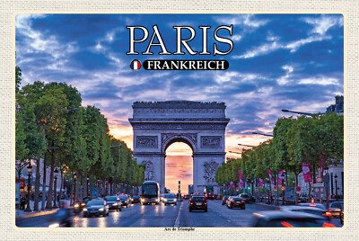 Top-Schilder, versch. Größen, PARIS, Frankreich, Arc de Triomphe, neu & ovp
