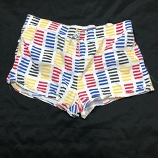 California by Robert Peritz Mens XL Geometric Red Blue Yellow White Short High