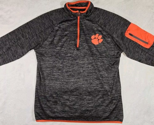 Clemson University Tigers 1/4 Zip Lightweight Pullover Jacket Gray Mens Small - Picture 3 of 12