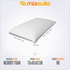 OFFERTA CUSCINO SAPONETTA LAVABILE MEMORY FOAM H 10 CM SCONTATO BASSO