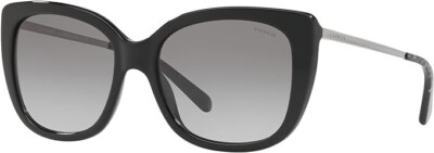 Coach Woman Sunglasses Black Frame, Grey Gradient Lenses  display picture 2