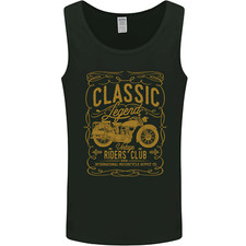 Classic Legend Riders Club Motorbike Biker Mens Vest Tank Top