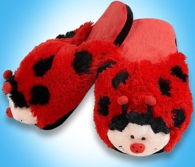 My Pillow Pets Mariquita Tamaño Mediano Zapatillas Juguete - 