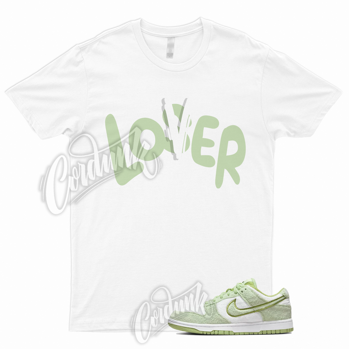 LOVER T Shirt to Match Dunk Low SE Fleece Pack Honeydew Phantom