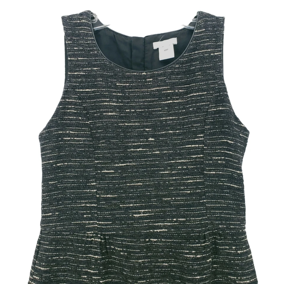 Платье Chloe Tweed для девочек детское размер 12 б/у в отличном состоянии черное металлик золотисто-бежевое в полоску - Изображение 2 из 4