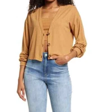 Vero Moda BNWOT women crop vneck "Lucy" button up top sz Medium