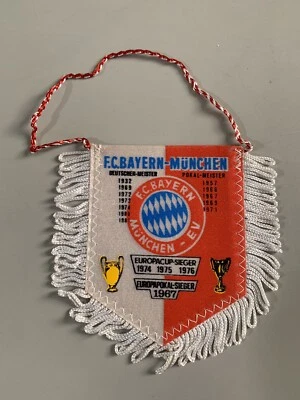 FC Bayern Munich fanion vintage football banderin pennant wimpel - Photo 1/2