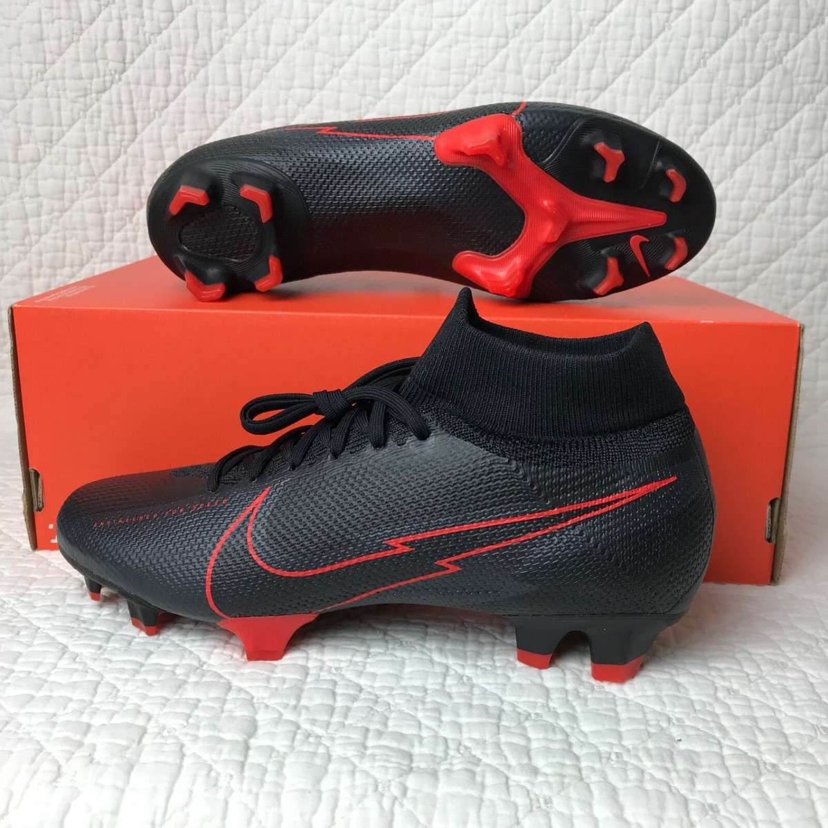 Nike Mercurial Superfly 7 Pro FG Soccer Cleats Men's SZ 7 Black